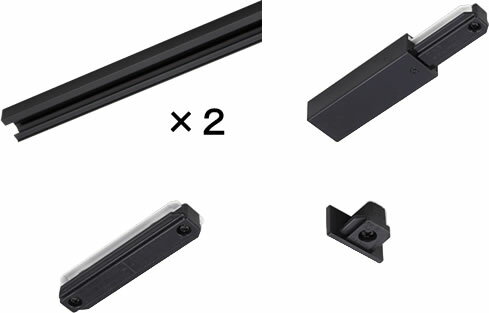 [即日出荷] TLIMJB1M1M 東芝ライテック ライティングレールVI形　直線I形2mミニジョインタセット　(黒)1m＋1m