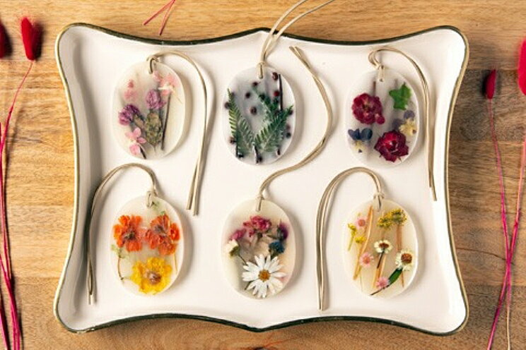 【12時までのご注文で当日出荷】RosyRings ロージーリングス ボタニカルワックスサシェ アプリコット & ローズ アロマキャンドル フレグランス プリザーブドフラワー ドライフラワー 芳香剤