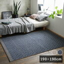 【10時までのご注文で翌営業日出荷】スミノエ HOME ラグマット ウール100ラグ Zipscot ジップスコット 190×190cm 防炎 床暖房対応 日本製(3)
