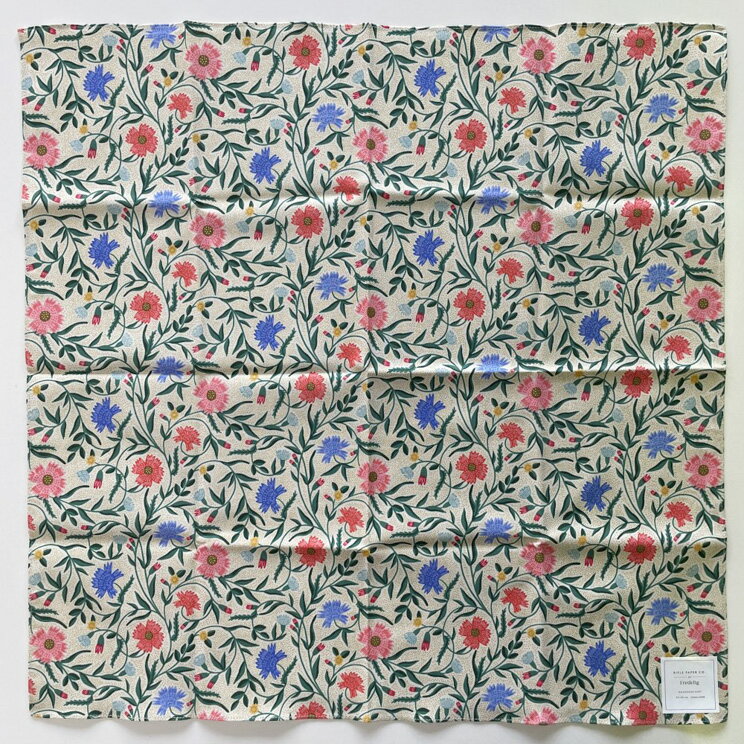 【12時までのご注文で当日出荷】ライフルペーパー ハンカチ アスター クリーム Rifle Paper Co. 大判 日本製 ランチクロス バンダナ