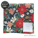 【12時までのご注文で当日出荷】ライフルペーパー ハンカチ ポインセチアブーケ グリーン Rifle Paper Co. 大判 日本製 ランチクロス バンダナ