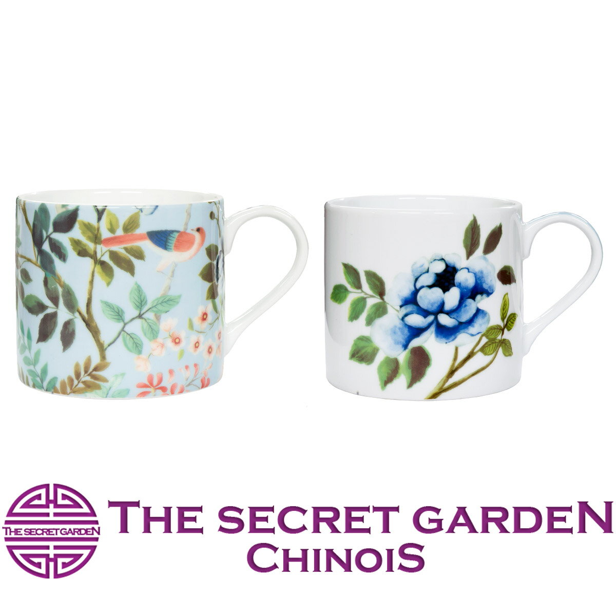 THE-SECRET-GARDEN DESIGNERS GUILD PORCELAINE DE CHINE マグカップ 2個セット シノワズリ【デザイナーズ・ギルド 中国磁器 ティーカップ テーブルウェア コーヒー 紅茶 古典柄 テキスタイル ギフト 贈り物 アフタヌーンティー アンティーク モダン】シークレットガーデン