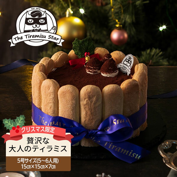 クリスマスケーキ 2025 5号 15cm 5～6人用 ティラミススター 限定 贅沢 大人 ティラミ ...