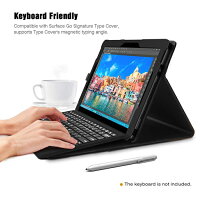 NEW-SurfaceGo10ケース-ATiCSurfaceGo10インチタブレット専用ペンホルダー付き収納スロット付きスタンドケースキーボードも収納できるサフェイスプロカバー耐衝撃保護ケース