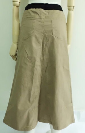 ツイルロングスカート ベージュ/M/L/LL/3L/4L[オフィスカジュアル/通学着通勤着/大きいサイズ]【レディース/お買い得/バーゲン/セール/激安/特価】【RCP】05P30May15
