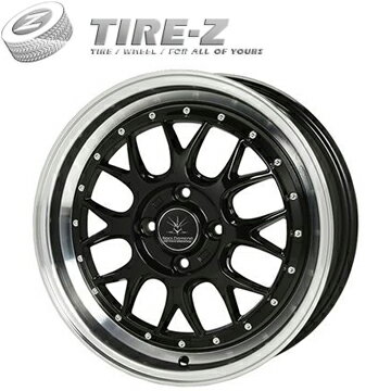 【取付対象】165/40R16 16インチ OFFBEAT ブラックダイヤモンド BD00 5.50-16 ヨコハマ DNA Sドライブ サマータイヤホイール4本セット