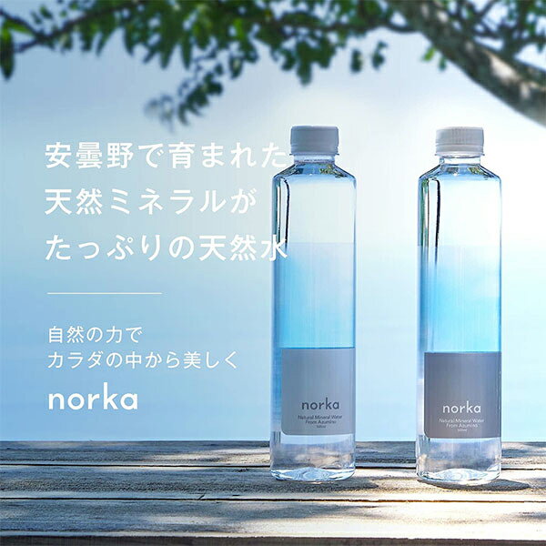 【期間限定ポイント5倍】ミネラル豊富な天然水 500ml×24本 軟水【norka】 硬度約36mg ミネラルウォーター 長野県 安曇野 北アルプス ジム用 ランニング おしゃれな水 お洒落な容器 ウィスキーに合う水 着後レビューでクーポン配布 非加熱 無菌充填 ミネラル 送料無料のサムネイル