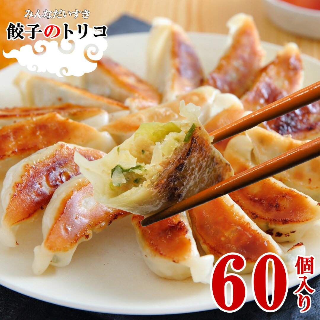 【宇都宮 直送】餃子 60個 餃子のトリコ 保存料不使用 着色料不使用 国産野菜のみ使用 冷凍餃子 ギョウザ 送料無料 本格 にんにく 簡単 まとめ買い 直送 ビール グルメ おつまみ 生餃子 ギフト 母の日 父の日 お中元 お歳暮 敬老の日 送料無料画像