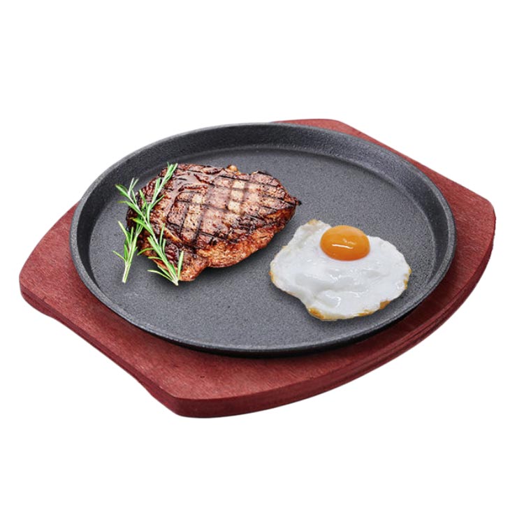 ステーキ 木製プレート付き ステーキ皿 調理器具 ベース+プレート 21cm/23cm/25cm/27cm/29cm 円形 家庭用 IH対応 丸型 業務用 ステーキ鉄板 ステーキ皿 電磁調理器対応 調理 キッチン 食器 ステーキ用品 鉄板 ガス火 鉄板 焼肉 敷板 tmrmassage-10001673 TMRリラックス サンプル画像2