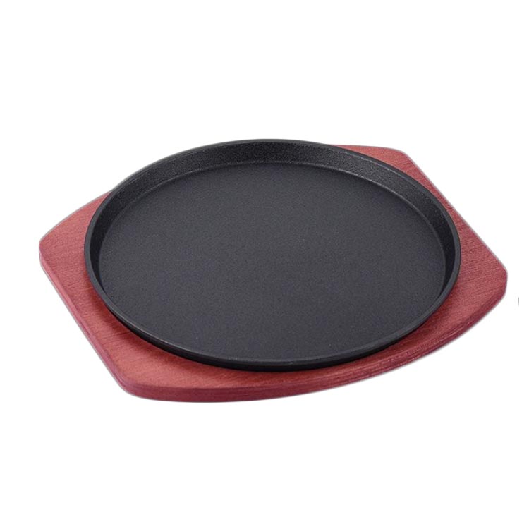 ステーキ 木製プレート付き ステーキ皿 調理器具 ベース+プレート 21cm/23cm/25cm/27cm/29cm 円形 家庭用 IH対応 丸型 業務用 ステーキ鉄板 ステーキ皿 電磁調理器対応 調理 キッチン 食器 ステーキ用品 鉄板 ガス火 鉄板 焼肉 敷板 tmrmassage-10001673 TMRリラックス サンプル画像3