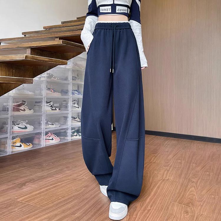薄手 ワイド 春 ワイドパンツ 夏 スウェットパンツ スウェットパンツ ゴムウエスト カーブ パンツ レディース スウェット ゆったり ハイウエスト 体型カバー バルーンパンツ ポケット付き 大人 カジュアル スエット ロングパンツ
