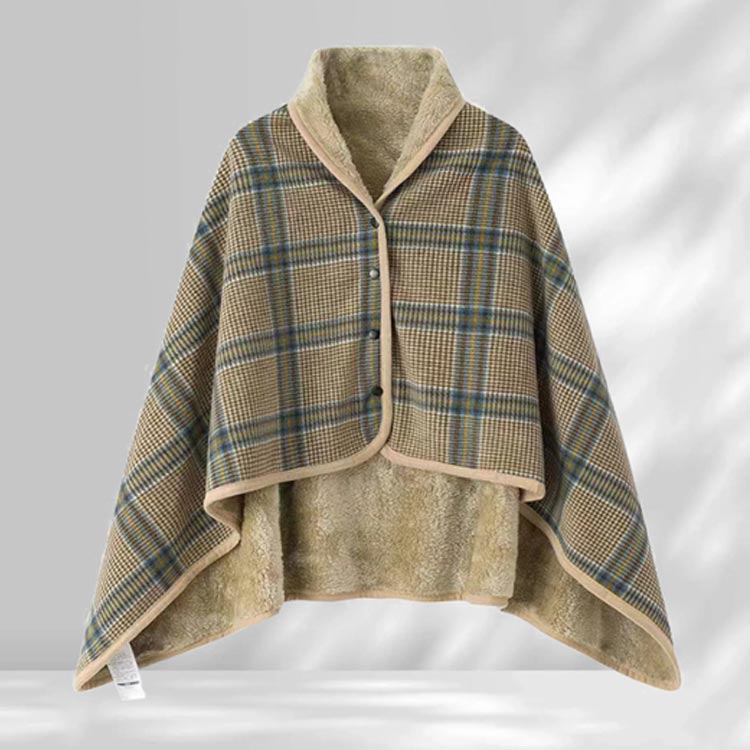 ポンチョ 厚手 ひざ掛け 毛布 着るブランケット もこもこ 着る毛布 肩掛け ルームウェア あったか 羽織 おしゃれ 秋 冬 暖か 保温 着る毛布 ブランケット チェック柄 肩掛け 羽織る 裏フリース 軽い ふんわり 柔らか 2