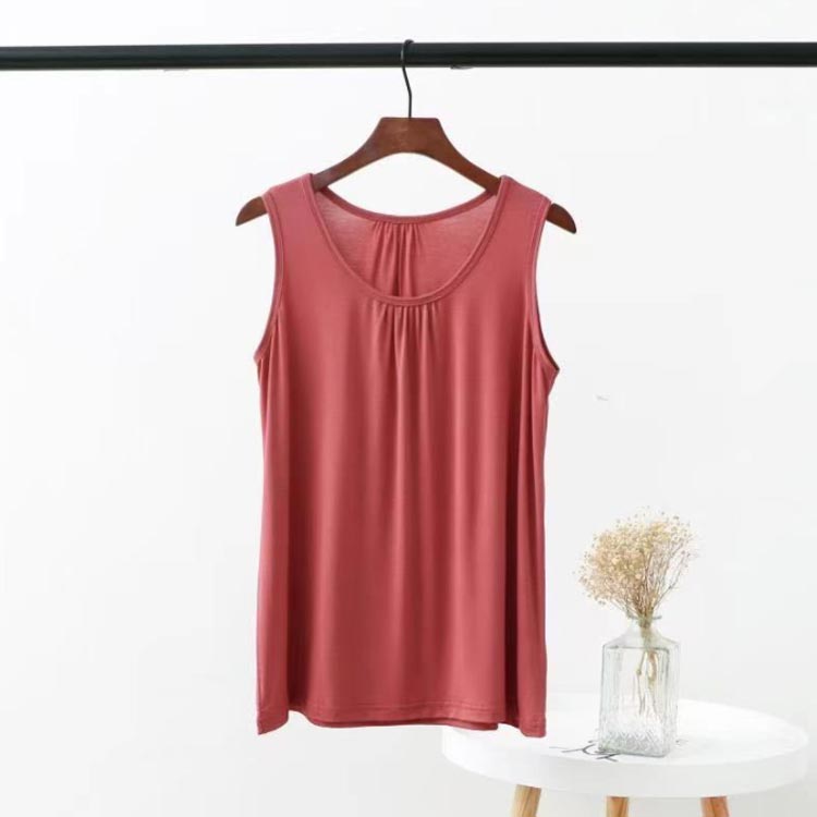 ひんやり インナー 夏 無地 tシャツ ロング丈タンクトップ ゆる 涼しい 袖なし 大きいサイズ レディース 丸首 おしゃれ ノースリーブ ゆったり 薄手 シンプル トップス ストレッチ インナー スポーツ 部屋着 ルームウェア モダール 春夏 タンクトップ