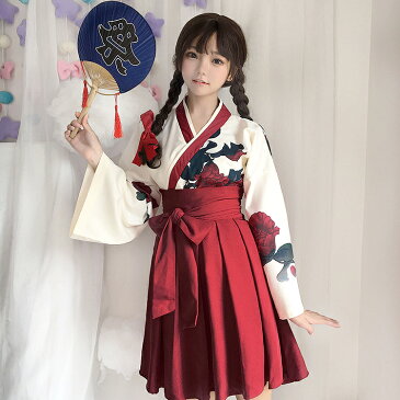 人気 新作 レディース 2点セット ロリータ コスプレ 着物 和服 和装 エロ コスプレ衣装 浴衣 巫女 和風 花柄 花魁 ロング ミニ スカート はかま 袴セット 卒業式 文化祭 余興 学園祭 ダンス 演劇 舞台 書道 可愛い ハロウィン クリスマス お遊戯会 衣装
