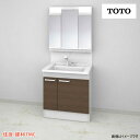 TOTO 洗面化粧台 Vシリーズ W750 三面鏡 H1800 片引き出し 扉カラー選択 エコミラー なし 寒冷地 LDPB075BJGES2(B/C/E/F)-LMPB075B3GDG1G 送料無料