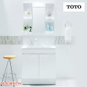 TOTO 洗面化粧台 Vシリーズ W750 一面鏡 H1900 2枚扉 扉カラー ホワイト エコミラー あり 寒冷地 LDPB075BAGES2A-LMPB075A1GDC1G 送料無料 メーカー直送