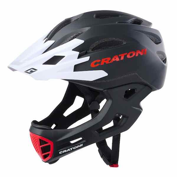 キッズヘルメット　クラトーニ CRATONI Cマニアック　ブラック ホワイト レッド　マット ML 54-58cm