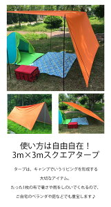タープ テント スクエアタープ レクタタープ 3m 300×300 大型 日よけ シェード 大型 スクリーン オーニング サンシェード バルコニー キャンプ用品 キャンプ 防水タープ 紫外線カット UVカット ペグ ロープ 高耐水 BBQ レジャーシート グランドマット 4人用 TOPLUS あす楽通販格安セール情報 楽天 通販