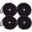 径18mm 船舶用ポリエステルロープ スリーストランドロープ (アイ加工) 長さ10m×2、15m×2お得な4本セット