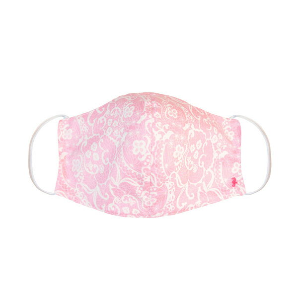 マスク 送料無料 布マスク おしゃれマスク 繰り返し使える 洗える かわいいマスク MA-LACE_PNK レースプリント ピンク 日本製