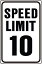 HY-KO 12x18 HeavyDutyߥץ졼ȡSPEED LIMIT 10 MPH HY-HW-10