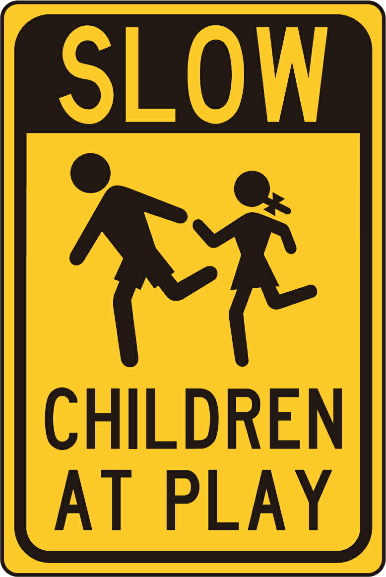 HY-KO 12x18インチ HeavyDutyアルミサインプレート【SLOW CHILDREN】 30×48cm HY-HW-47
