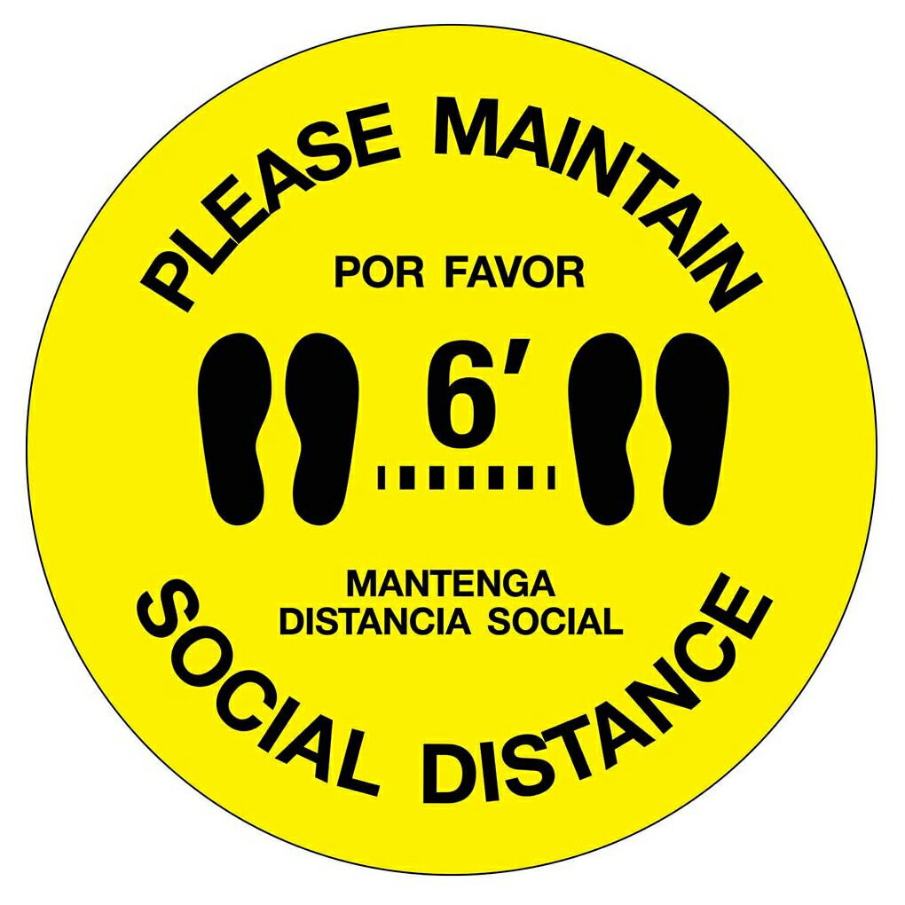 HY-KO 12インチフロアデカール【SOCIAL DISTANCE】 HY-FD-020
