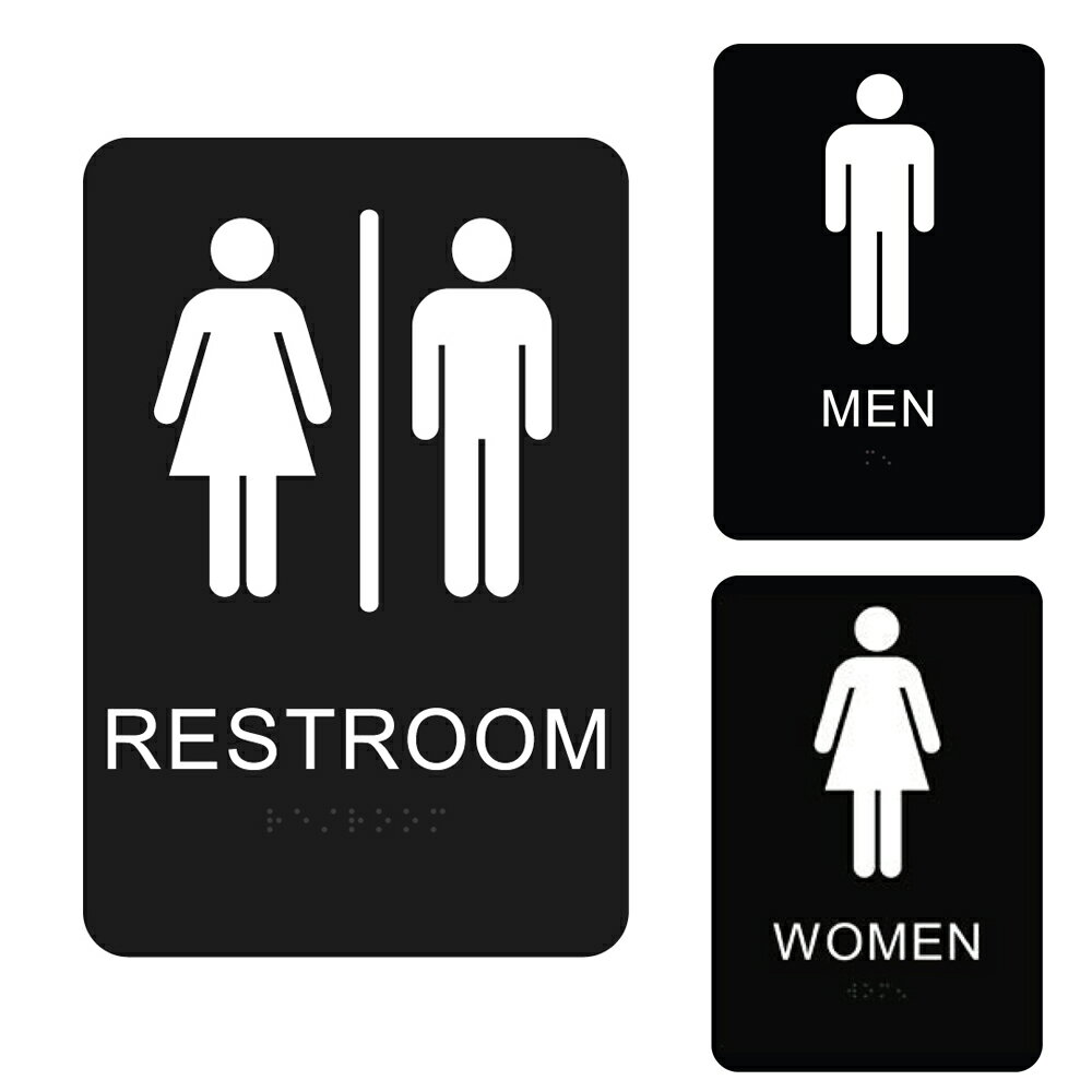 HY-KO 6x9インチ HeavyDutyサインプレート RESTROOM サインプレート アメリカ製 トイレ看板 HY-DB