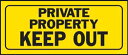 HY-KO 6x14 プラスチックフェンスサイン【PRIVATE PROPERTY KEEP OUT】 HY-23006