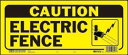 HY-KO 6x14プラスチックフェンスサイン【CAUTION ELECTRIC FENCE】フェンス電流注意 防犯グッズ 防犯プレート看板 HY-23017