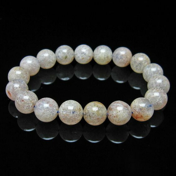 ホワイトガーデンファントムクォーツ ブレスレット 11mm 庭園水晶 ガーデンクォーツ ブレス garden quartz bracelet ガーデン水晶 メンズ レディース 一点物 メール便可 [M便 1/10] 111-16603