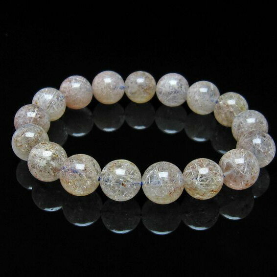 ホワイトガーデンファントムクォーツ ブレスレット 12mm garden quartz bracelet ガーデンクォーツ ブレス 庭園水晶 ガーデン水晶 メンズ レディース 一点物 メール便可 [M便 1/10] 111-16607