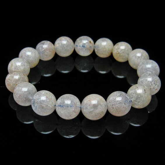 ホワイトガーデンファントムクォーツ ブレスレット 12mm 庭園水晶 ガーデンクォーツ ブレス garden quartz bracelet ガーデン水晶 メンズ レディース 一点物 メール便可 [M便 1/10] 111-16614