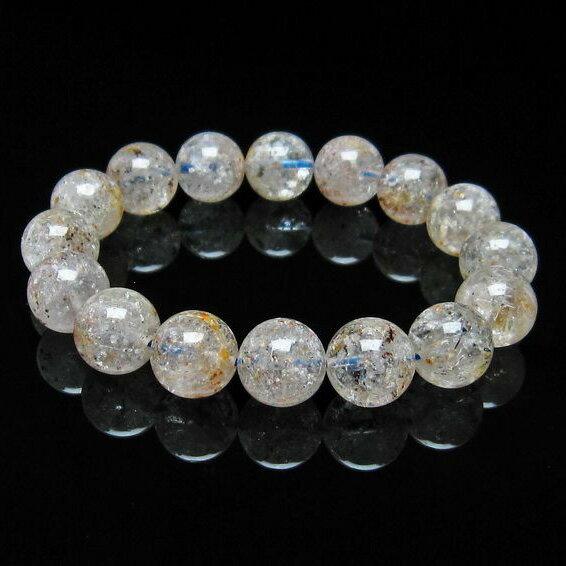 ホワイトガーデンファントムクォーツ ブレスレット 13mm ガーデンクォーツ ブレス garden quartz bracelet 庭園水晶 ガーデン水晶 メンズ レディース 一点物 メール便可 [M便 1/10] 111-16618