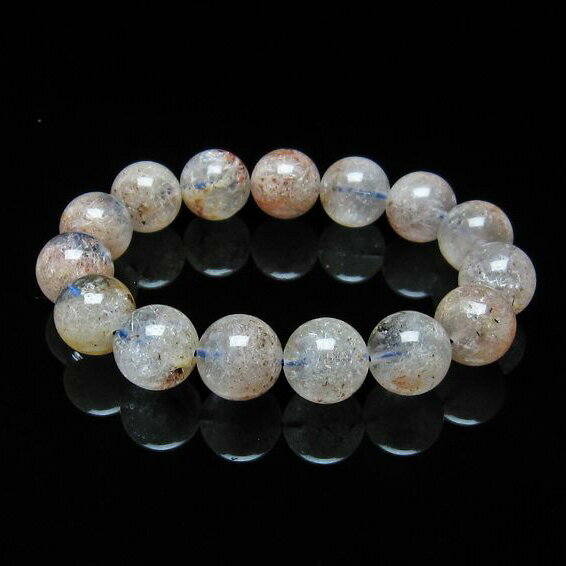 ホワイトガーデンファントムクォーツ ブレスレット 14mm garden quartz bracelet ガーデンクォーツ ブレス 庭園水晶 ガーデン水晶 メンズ レディース 一点物 メール便可 [M便 1/10] 111-16633