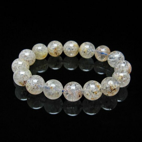 ホワイトガーデンファントムクォーツ ブレスレット 13mm ガーデンクォーツ ブレス garden quartz bracelet 庭園水晶 ガーデン水晶 メンズ レディース 一点物 メール便可 [M便 1/10] 111-16639