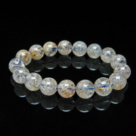 ホワイトガーデンファントムクォーツ ブレスレット 12mm ガーデンクォーツ ブレス garden quartz bracelet 庭園水晶 ガーデン水晶 メンズ レディース 一点物 メール便可 [M便 1/10] 111-16650