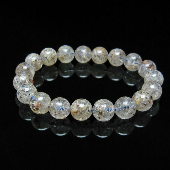 ホワイトガーデンファントムクォーツ ブレスレット 10mm ガーデンクォーツ ブレス garden quartz bracelet 庭園水晶 ガーデン水晶 メンズ レディース 一点物 メール便可 [M便 1/10] 111-16663