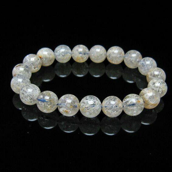ホワイトガーデンファントムクォーツ ブレスレット 10mm garden quartz bracelet ガーデンクォーツ ブレス 庭園水晶 ガーデン水晶 メンズ レディース 一点物 メール便可 [M便 1/10] 111-16667