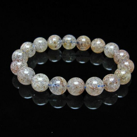 ホワイトガーデンファントムクォーツ ブレスレット 11mm 庭園水晶 ガーデンクォーツ ブレス garden quartz bracelet ガーデン水晶 メンズ レディース 一点物 メール便可 [M便 1/10] 111-16678