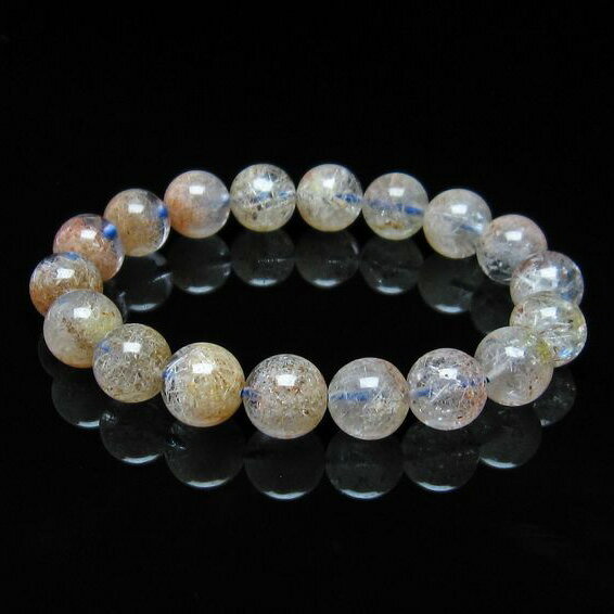 ホワイトガーデンファントムクォーツ ブレスレット 11mm 庭園水晶 ガーデンクォーツ ブレス garden quartz bracelet ガーデン水晶 メンズ レディース 一点物 メール便可 [M便 1/10] 111-16684