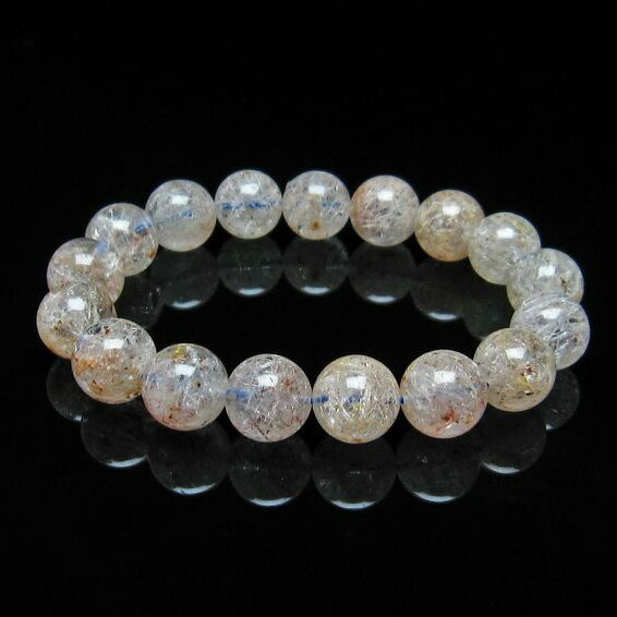 ホワイトガーデンファントムクォーツ ブレスレット 12mm 庭園水晶 ガーデンクォーツ ブレス garden quartz bracelet ガーデン水晶 メンズ レディース 一点物 メール便可 [M便 1/10] 111-16696