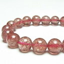 ストロベリークォーツ ブレスレット 10mm 苺水晶 ブレス いちご水晶 Strawberry Quartz Bracelet メンズ レディース 一点物 メー...