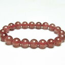 ストロベリークォーツ ブレスレット 10mm Strawberry Quartz Bracelet 苺水晶 ブレス いちご水晶 メンズ レディース 一点物 メー...