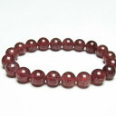 ストロベリークォーツ ブレスレット 10mm Strawberry Quartz Bracelet 苺水晶 ブレス メンズ レディース 一点物 メール便可 [M...