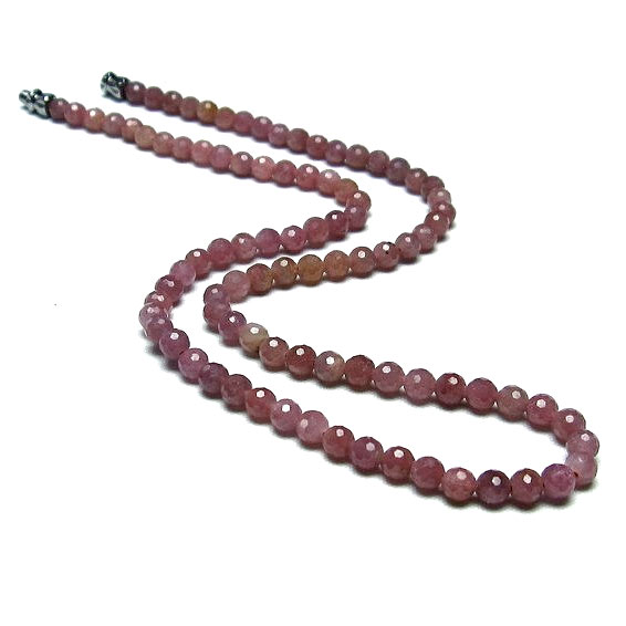 ルビー ネックレス 128面カット 紅玉 Necklace Ruby コランダム メンズ レディース 一点物 メール便可 [M便 1/5] 113-272