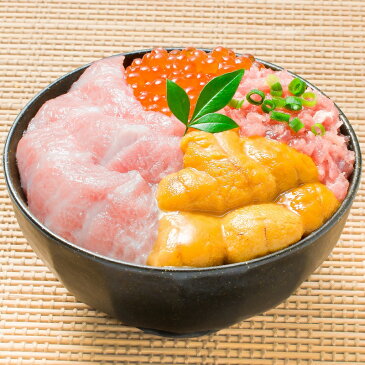 送料無料 海鮮福袋 豊洲の海鮮丼セット 究極 約2杯分 本マグロ大トロ特盛り200g＆無添加生うに＆北海道産イクラ＆王様のネギトロ。通が唸る本マグロを極める 【本鮪 ギフト 詰め合わせ 寿司 刺身】 1612FD】