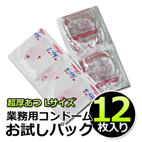 業務用コンドームお試しパック【12個入り】 超厚あつスキン Lサイズ 中西ゴム│12枚入り 業務用スキン お試しパック 小分け バラ売り極ウス 極薄 リッチ 業務用コンドーム 業務 用 コンド ム