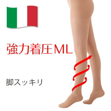 【着圧ストッキング】メディカルステイフィット パンスト140デニール M-L ヌーディーベージュ 【強力着圧 レディース 上級者向け 】弾性ストッキング 医療用機器 細みえ 美脚 履くだけ