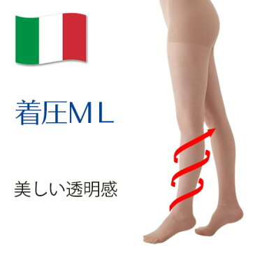 【着圧ストッキング】メディカルステイフィット パンスト70デニール M-L ヌーディーベージュ 【レディース 透明感 素肌感】弾性ストッキング 医療用機器 細みえ 美脚 履くだけ
